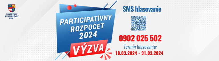 Výzva Participatívny rozpočet 2024 - SMS hlasovanie